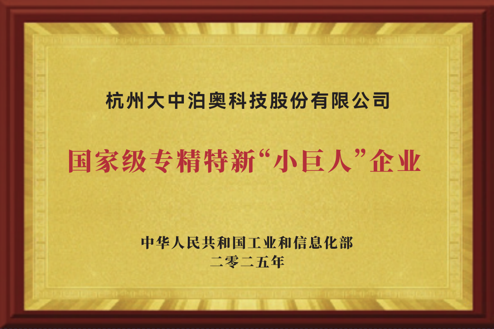 Hangzhou Dazhong BOAO Recognized as a National Specialized and Innovative “Little Giant”