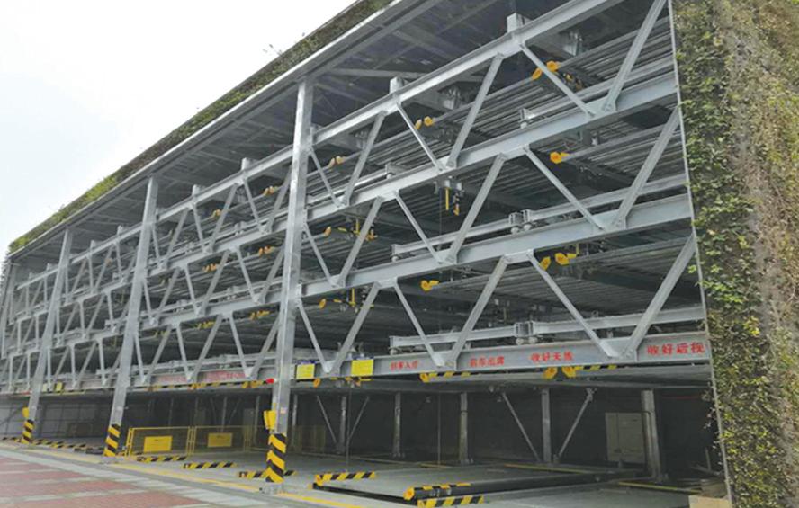 Four-Level Above-Ground Lift-and-Slide Parking System