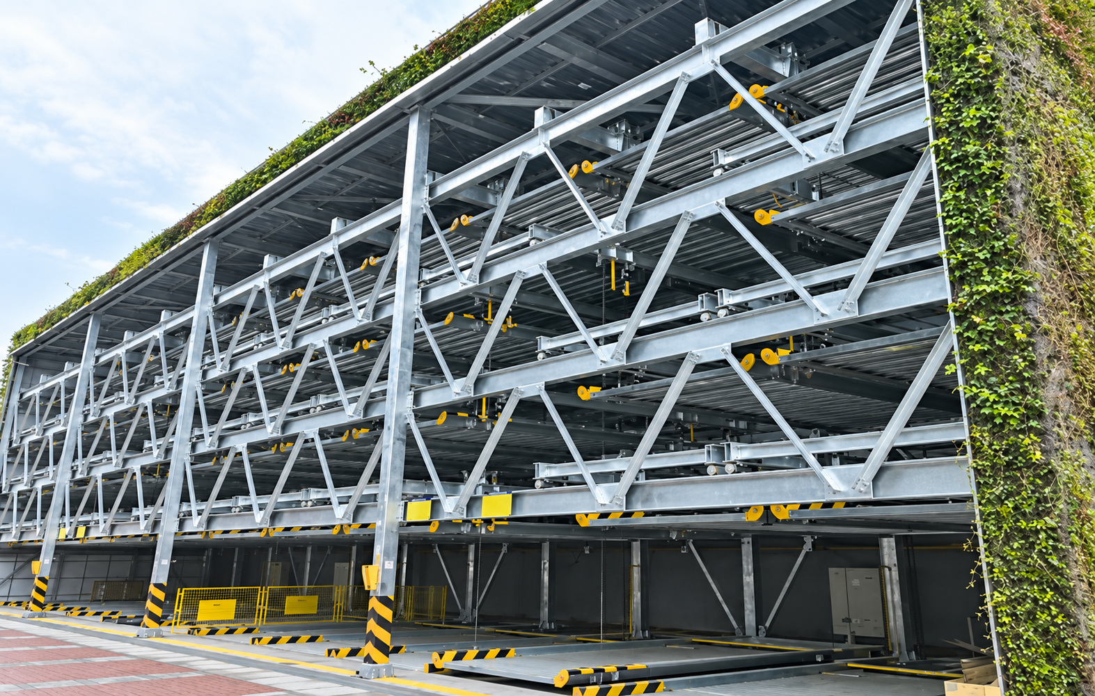 Four-Level Above-Ground Lift-and-Slide Parking System