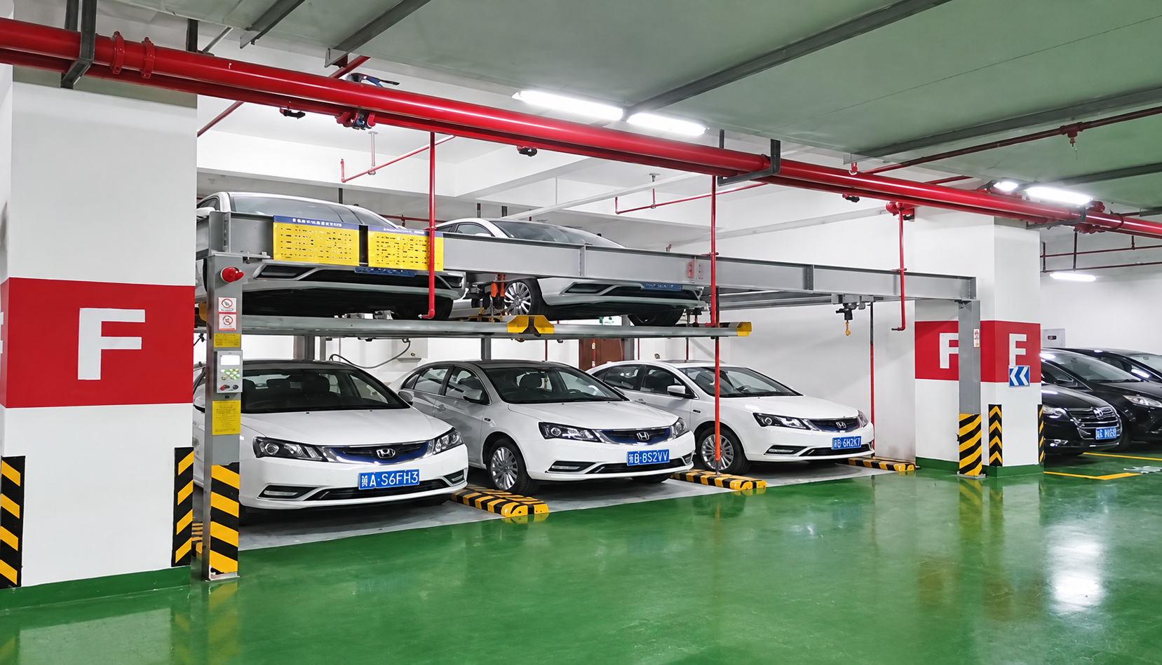 Two-Level Above-Ground Lift-and-Slide Parking System